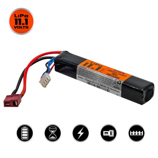 Valken LiPo 11.1V 1000mAh 15C Stick Airsoft Battery (Dean)