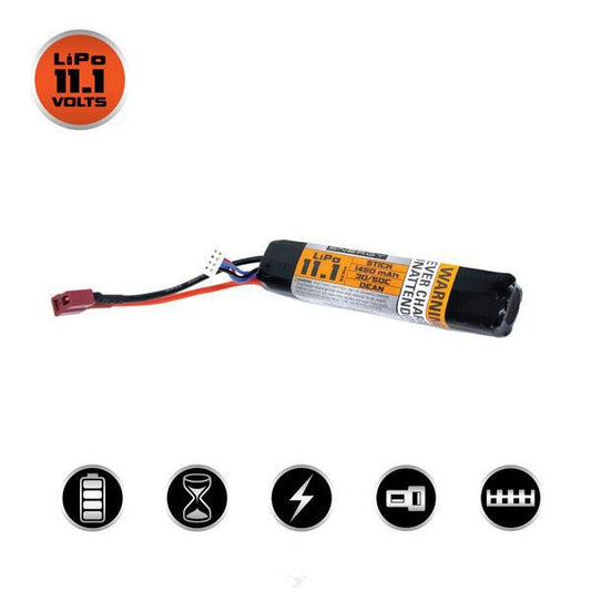 Valken LiPo 11.1v 1450mAh 30/50C Stick (Dean)