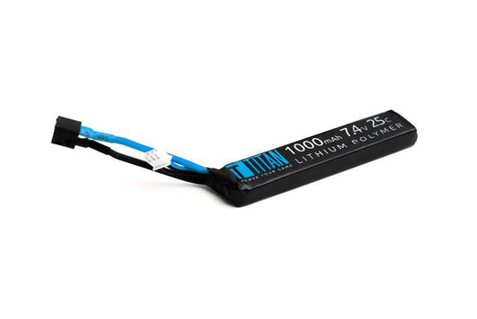 Titan LiPo 1000mAh 7.4v 25C Stick T-Plug Deans