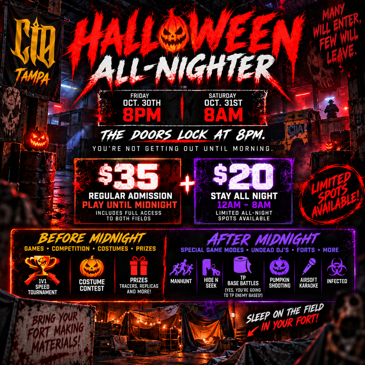 Pre Reg Special Halloween 2026 Entry $35 (+6 Raffle Tickets)